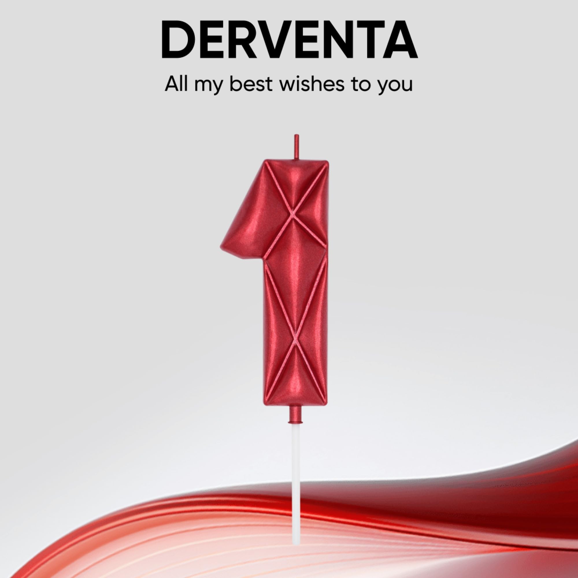 Amazon.co.jp: DERVENTA ラージバースデーキャンドルナンバー 3D